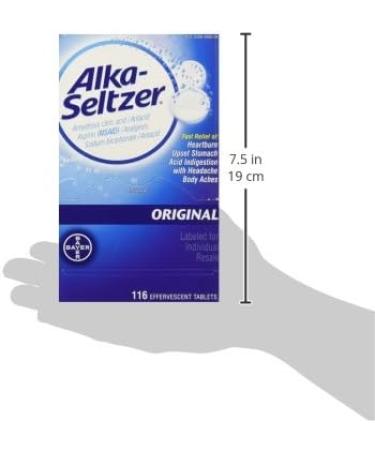 Buy Alka Seltzer Antacid Tablets 116 Count - Fast Relief for Heartburn & Indigestion | International Shipping Available - Buy Online on GoSupps.com