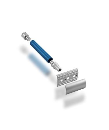 Buy Edwin Jagger DESSGA3BL 3ONE6 Stainless Steel Anodized Blue DE Razor - Premium Quality for a Smooth Shave | International Shipping Available - Buy Online on GoSupps.com