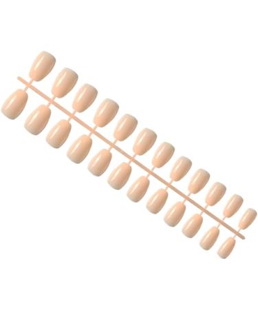 dijiusidy 24 Pieces Short Ballerina Scratch-resistant Coffin False Nails Colorful Solid DIY Artificial Colour-fast Acrylic Nail 9flesh color - Buy Online on GoSupps.com