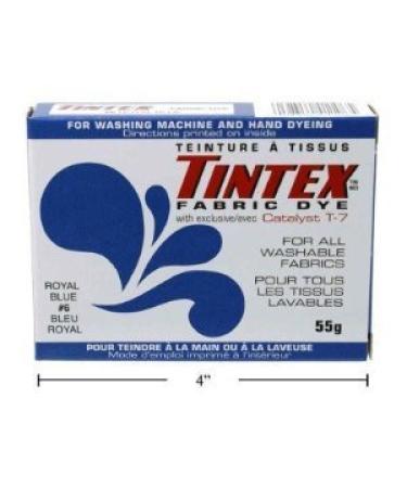 Lot of 1 Tintex Brand Royal Blue Fabric Dye #6 New