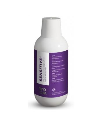 WOOM Sensitive+ mouthwash for sensitive teeth and gums 500ml prevents tooth sensitivity strengthens teeth and gums
