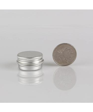 Zeoabsy 10-Pack 5ml Round Silver Aluminum Tins with Screw Lid - Perfect for Cosmetics Candles Ointments | Includes 5 Spatulas & 1 Label - Buy Online on GoSupps.com