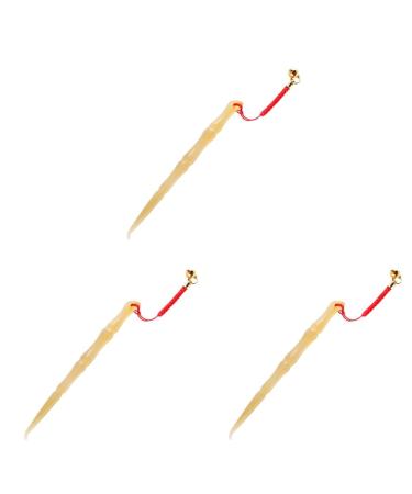 Wooden Ear Spoon 3pcs Scoop Spiral Tool Curette Health Spoon Without for Individual Wax Ear Care Rope Cleaner Pick Remover Carbon Ear Pick