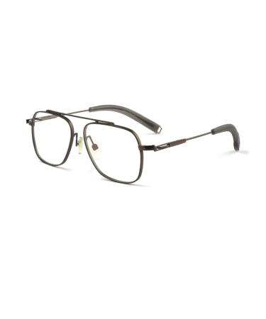 Riccie varifocal glasses made of pure titanium with multi -focus anti -blasting retro aviation glasses suitable for drivers/office lean 01 +3.0 +3.0 01