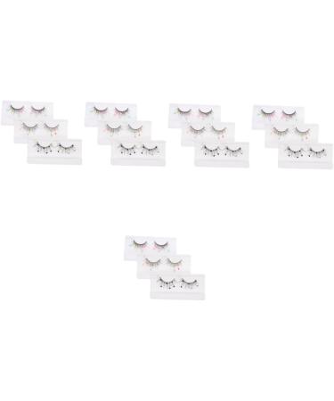Abaodam 15 Pairs Sequin False Eyelashes Color Lashes Lashes with Fake Lashes Natural Colored Lashes Cosplay Lashes Pride Makeup Lashes with Color Lashs Heart Extend Imitation Miss - Buy Online on GoSupps.com
