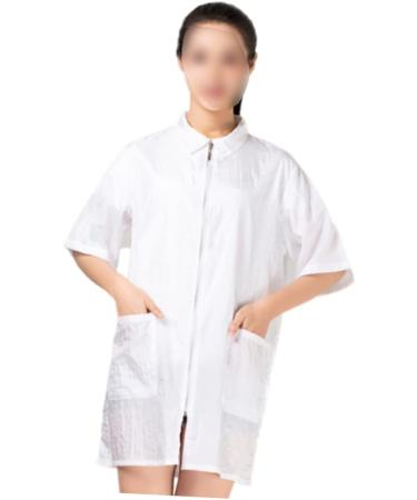 FRCOLOR Men's Hair Dyeing Clothing Actually Easy Clean Stylist Coat Cover While Vests Running Vest Men's Hair Dye Short Sleeve Woman Hair Dyeing Clothing Zip Jacket - Buy Online on GoSupps.com