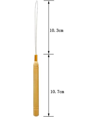 JIHUOO 6-Piece Wooden Hair Extension Needle Threader Set | Loop Needle for Hair Beard & Jewelry | International Shipping Available - Buy Online on GoSupps.com