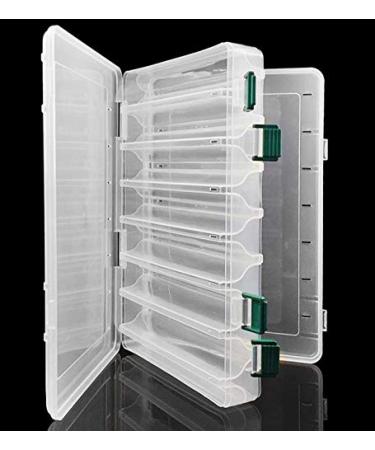 Milepetus 14/10 Compartments Double-Sided Fishing Lure Hook Tackle Box Visible Hard Plastic Clear Fishing Lure Bait Squid Jig Minnows Hooks Accessory Storage Case Container Clear-14 Slots - Buy Online on GoSupps.com