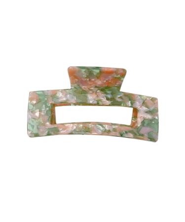 Vogely 1 Piece Acetic Acid Hair Claws Women Simplicity Hair Clip Fashion Elegant Headdress Marble Texture Hair Parts Style E Pattern Green