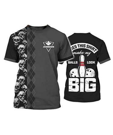 NAZENTI Personalized Bowling Shirt, Bowling Sweatshirt 3D, Custom 3D Bowling Shirt Gifts Bowling Lover Men Women Design 14