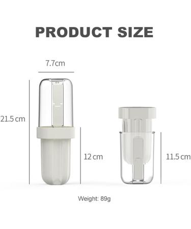 Dzmuero Toothbrush Etui - Portable 2-in-1 Travel Case & Storage | Blue & White Toothbrush Cup for Home & Travel - Buy Online on GoSupps.com