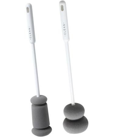 Solust Pacifier Cleaner & Bottle Brush Set - 6 STK Glass Cleaning Brush with Long Handle for Baby Bottles & Kettles - 3 Pack White - Buy Online on GoSupps.com