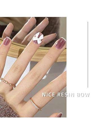 KDDOM 12 Pcs 3D Resin Bow Nail Rhinestones for DIY Nail Art - Nail Decoration Accessories - Buy Online on GoSupps.com