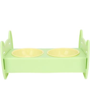 Miskall Double Pet Bowl - Leak-Proof Food-Safe Large Capacity Green Dog & Cat Bowl with Support Attachment - Buy Online on GoSupps.com
