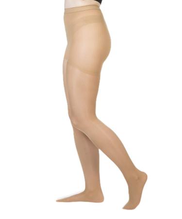 Allegro 8-15 mmHg Essential 83 Sheer Support Compression Pantyhose - Comfortable Women's Compression Hose with Closed Toe Fawn Tall