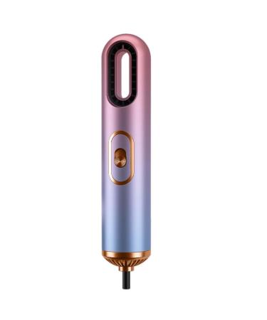 Hair Dryer Double Ion Outlet Fast Wind Speed Lock Moisture Leafless Low Noise Powerful Motor Hair Dryer AC 220V for Home (Gradient Color)