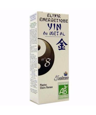 Laboratoire 5 Saisons - 5 Seasons Energetic Elixir N 8 (Certified Ab) - Metal Yin (Lung) - Capacity: 50 ml