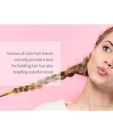 DOL 1000 Pieces Kids Disposable No Damage Hair Elastics | Girls Hair Ties Colored Small Size | Pearlized Color - Buy Online on GoSupps.com