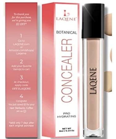 LAQENE Luxury Line Hydrating Concealer - Full Coverage, Long Lasting, Natural Ivory Shade - Ideal for Dark Circles & Blemishes - Buy Online on GoSupps.com