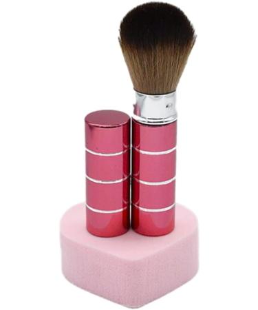 makeup brush Retractable Powder Brush Travel Nail Dust Brush Portable Face Blush Brush with Cover Red - Buy Online on GoSupps.com