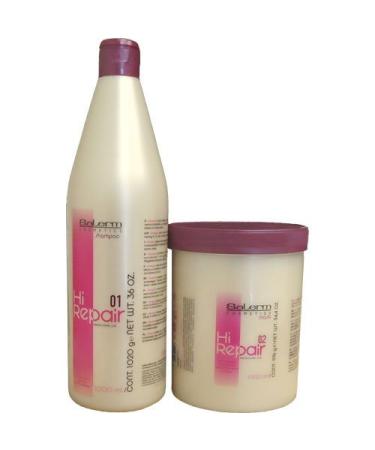 Salerm Hi Repair Shampoo and Repair Mask Combo Set