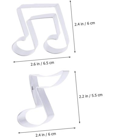 Milisten 5 Pcs Professional Baking Supplies Heart Shaped Molds Stainless Steel Baking Molds Musical Instrument Molds Musibi Molds Cookie Molds Biscuit Cake Fruit Set medium Silver - Buy Online on GoSupps.com