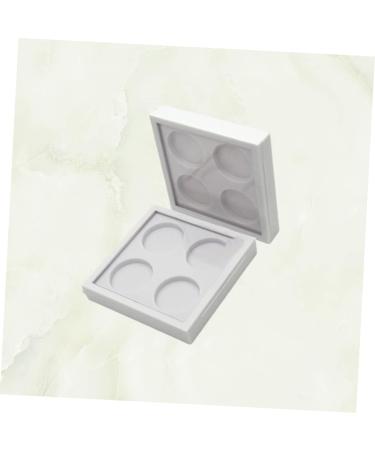 FOYTOKI 2pcs 4 Eyeshadow Palette Empty Eyeshadow Case Empty Lipstick Aluminum Tin Jars Eyeshadow Pan White - Buy Online on GoSupps.com