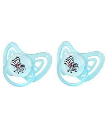 2 x OKT Kids Pacifier Orthodontic 6+ Hippo blue from 6 months size 2