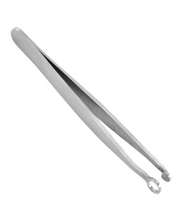 Loekrdos Nose Hair Tweezers Universal Nose Hair Trimming Tweezers Stainless Steel Round Tip Tweezer for Trimming and Grooming for Facial Nasal Eyebrow Hair Ingrown Hair
