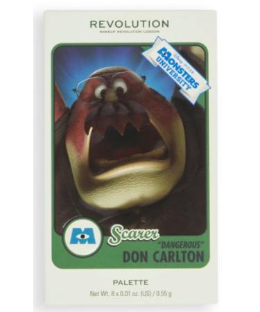 Buy Revolution x Monsters University Don Carlton Scare Card Palette - 8 Shades of Eyeshadow (0.55g) | International Shipping Available - Buy Online on GoSupps.com