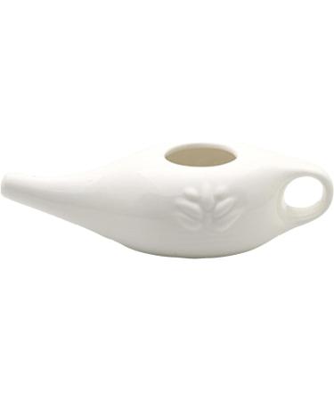 250ml Ceramic Pot Nose Cleaning Pot for Removes Nose Washing White 19x9x6cm - Buy Online on GoSupps.com