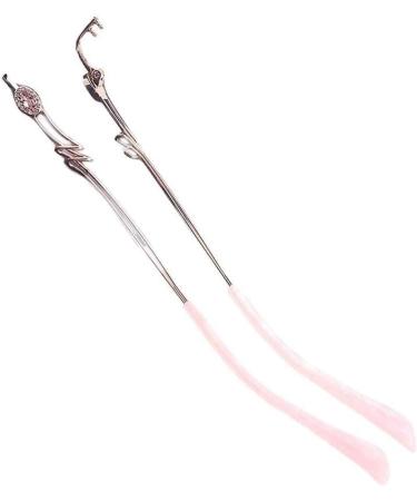 Deebow Glasses spare bar yewear leg 1 pair of rimless glasses glasses bricks replacement arms 2-hole bracket Strass metal glasses repair parts pink
