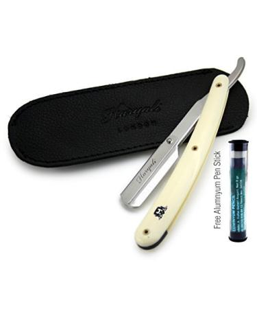 Ivory Color Rasier/Cut Throat Razor (no blades) for men.Razor made for all types of shaving. Best barber style razor