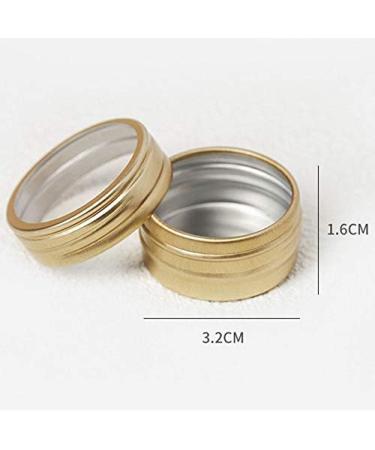 Desikixudy 1Pc Makeup Round Storage Box Nail Art Bead Container Portable Cosmetic Cream Jar Pot Box Round Bottle Bead Golden - Buy Online on GoSupps.com