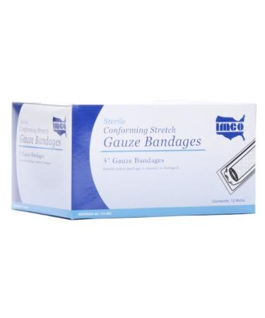 Dukal Sterile Gauze Roll Bandage 3'' 12/pkg