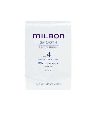 Milbon Smooth No. 4 Weekly Booster - For Medium Hair 4 x 0.3 Fl. Oz.