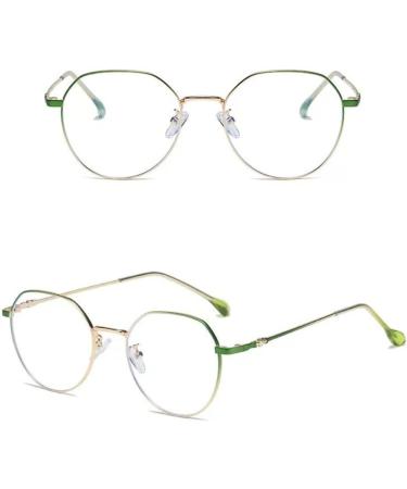 Tbhome Trendy Metal Frame Blue Light Blocking Reading Glasses - Anti-Glare Computer Readers Comfortable & Portable (3.5x3.5) Stylish Green Design - Buy Online on GoSupps.com