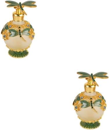 BOKIOESDE 2 Set of Dragonfly Perfume Bottle Refillable And Eco-friendly Elegant And Beautiful Gifts Decorative Perfume Bottle Easy To Clean green green 2Set - Buy Online on GoSupps.com