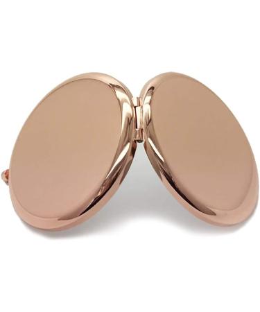 Rose Gold Portable Compact Makeup Mirror - Double-Sided Pocket Mirror for Purse & Travel - Buy Online on GoSupps.com