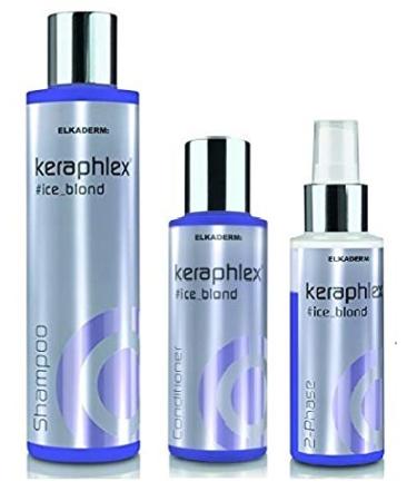 Elkaderm KERAPHLEX ice_blond shampoo 200 ml & conditioner 100 ml & 2fasen kuur 100 ml