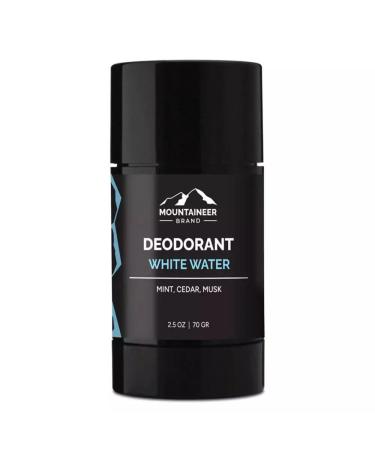Natural Aluminum-Free Deodorant Stick by Mountaineer Brand | Stay Fresh With Nontoxic Ingredients | 2.5 oz (White Water)