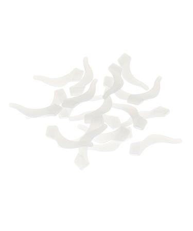10 Pairs Silicone Glasses Ear Hook Tip Eyeglasses Grip Anti-Slip Temple Holder - White as described white 45mmx9mm