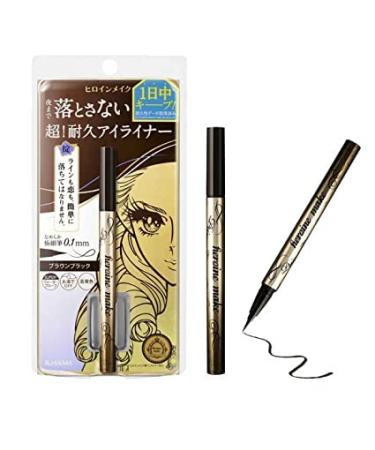 CHNLML kiss me Prime Liquid Eyeliner Super Waterproof Ultra Fine Tip for Precise Eye Makeup Stay All Day Long (02 Brown Black)