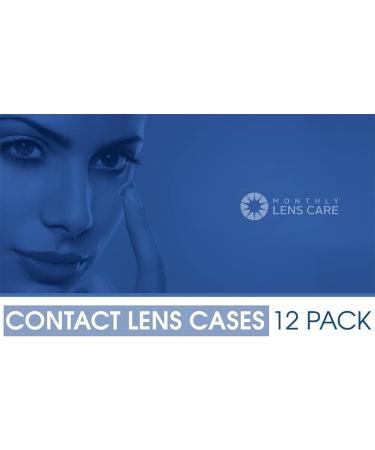 Contact Lens Cases 12 Pack - Bulk Supply for One Year - Green - Protect Your Eyes with Monthly Changes - Buy Online on GoSupps.com