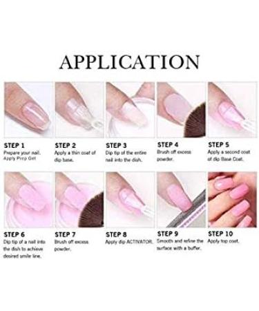 Tori Mika Dip Powder Nail Liquid Set - French Pink White Dipping Powder Kit - No LED UV Lamp Needed - DIY Professional Salon Results - Buy Online on GoSupps.com
