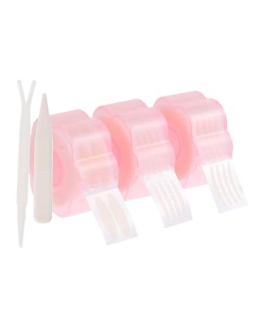 DOITOOL 3 Double Eyelid Sticker Eyelid Stickers Breathable Eyelid Sticker Droopy Eyelids Tape Invisible Double Eyelid Strip Eyelid Tape Pink Olives Double Eyelid Fiber No Trace