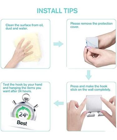 NUOWEI DUCK Razor Holder - Multi-Purpose Self-Adhesive Stainless Steel Hooks for Shower Kitchen Towel & More (8 Pack) | Waterproof & Durable - Buy Online on GoSupps.com