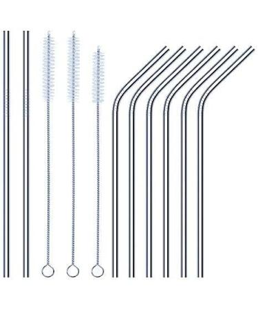 Jesykin 8 Pack Stainless Steel Reusable Straws with Case and Cleaning Brush - Long Metal Drinking Straws for 30oz and 20oz Tumblers - Dishwasher Safe - Buy Online on GoSupps.com