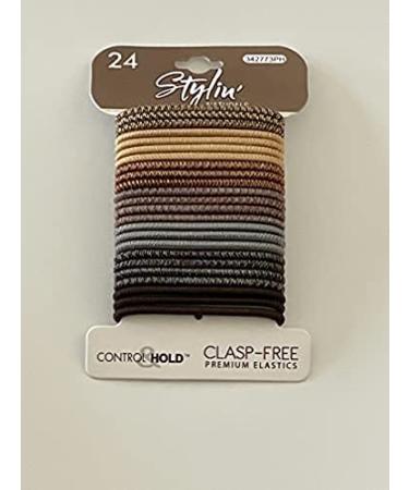 Stylin Naturals Clasp-Free Premium Hair Elastics - 24 Pack (Neutral Heather) - Buy Online on GoSupps.com