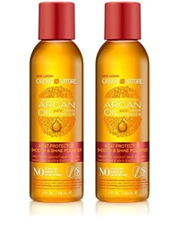 Creme of Nature Argan Oil for Hair Smooth & Shine Hair Polisher Argan Oil of Morocco for Anti Frizz Control 4 Fl Oz (Pack of 2)
